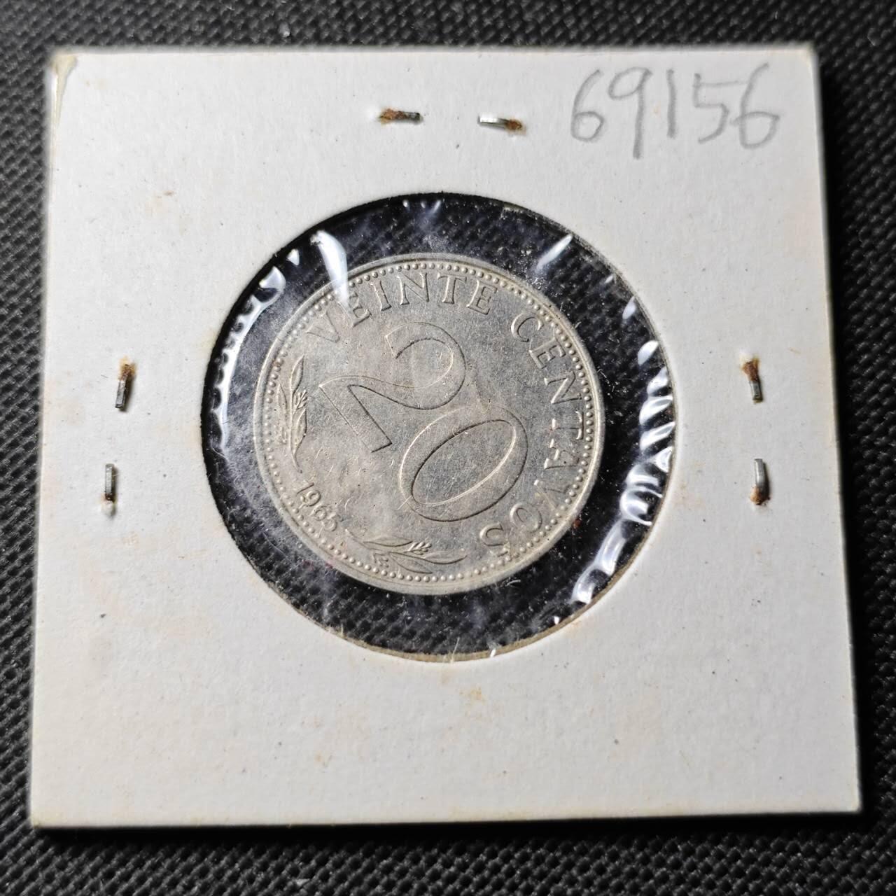 KK钱币收藏小铺  第369场  2月预留时间 周末发货  1965玻利维亚20分