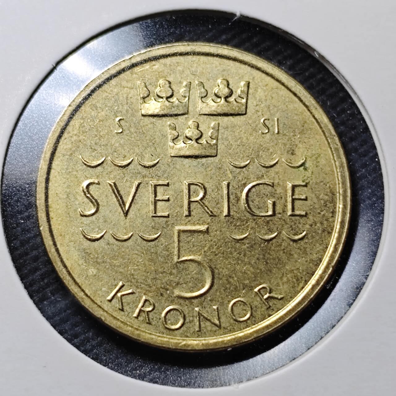 KK钱币收藏小铺  第369场  2月预留时间 周末发货  瑞典5克朗
