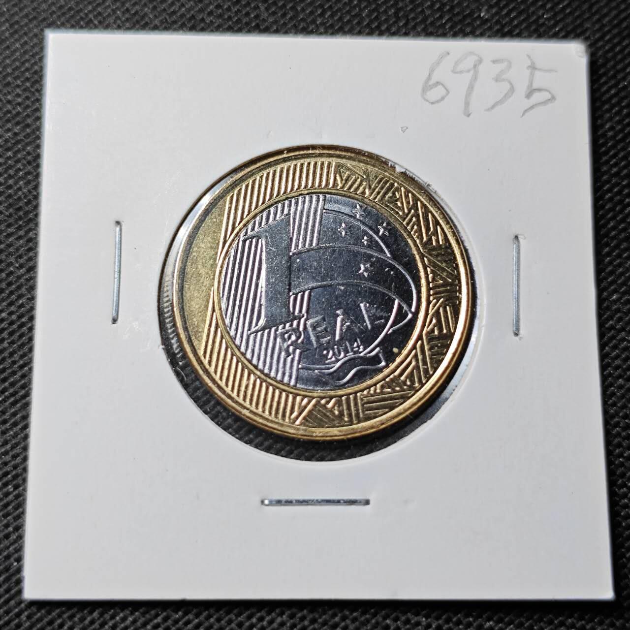 KK钱币收藏小铺  第369场  2月预留时间 周末发货  巴西1瑞尔纪念币 好品