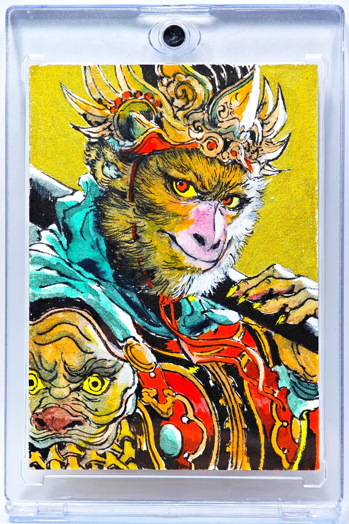 白泽拍卖卡牌手绘专场第28期（细雨生寒、寻梅闻香） 2025 一泡手绘卡 齐天大圣  一泡亲签 卡砖封装