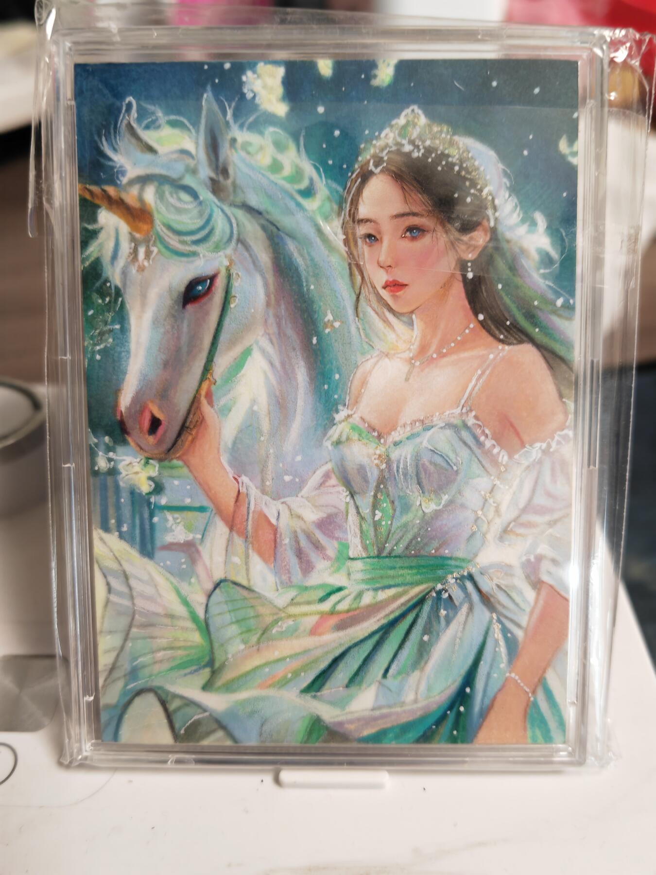 阳大大卡牌拍卖第82期（持续收拍品，周五晚上九点截拍，进群福利早知道） 【手绘卡】知名画师 云微 独角兽与香香公主