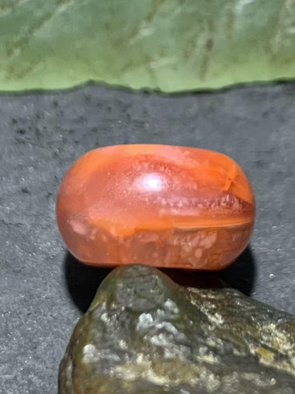 精美川料南红玛瑙冰飘柿子红小平安扣一个