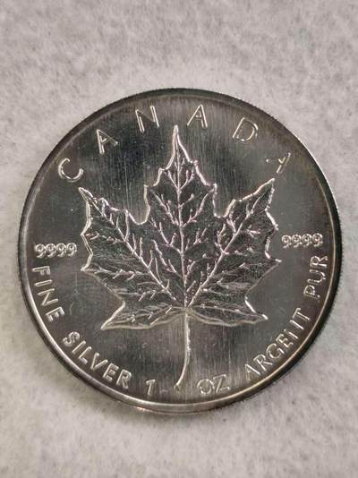 G&W世界散币，银币处理专场（第36场） - 加拿大1993年1元  枫叶银币