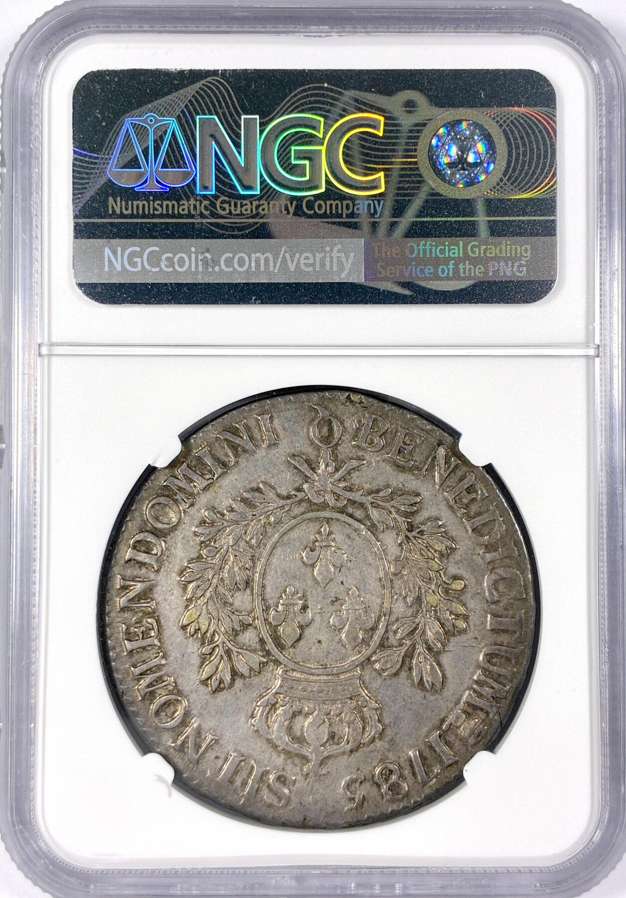 【雨安】【世界币章114期】2025-11-15 周六 19:30 保真 8秒倒数自动落锤 高效拍卖 [评级法国] France 法国 1埃居 KM#0564 DAV-1333 路易十六 1785年 NGC-XF45