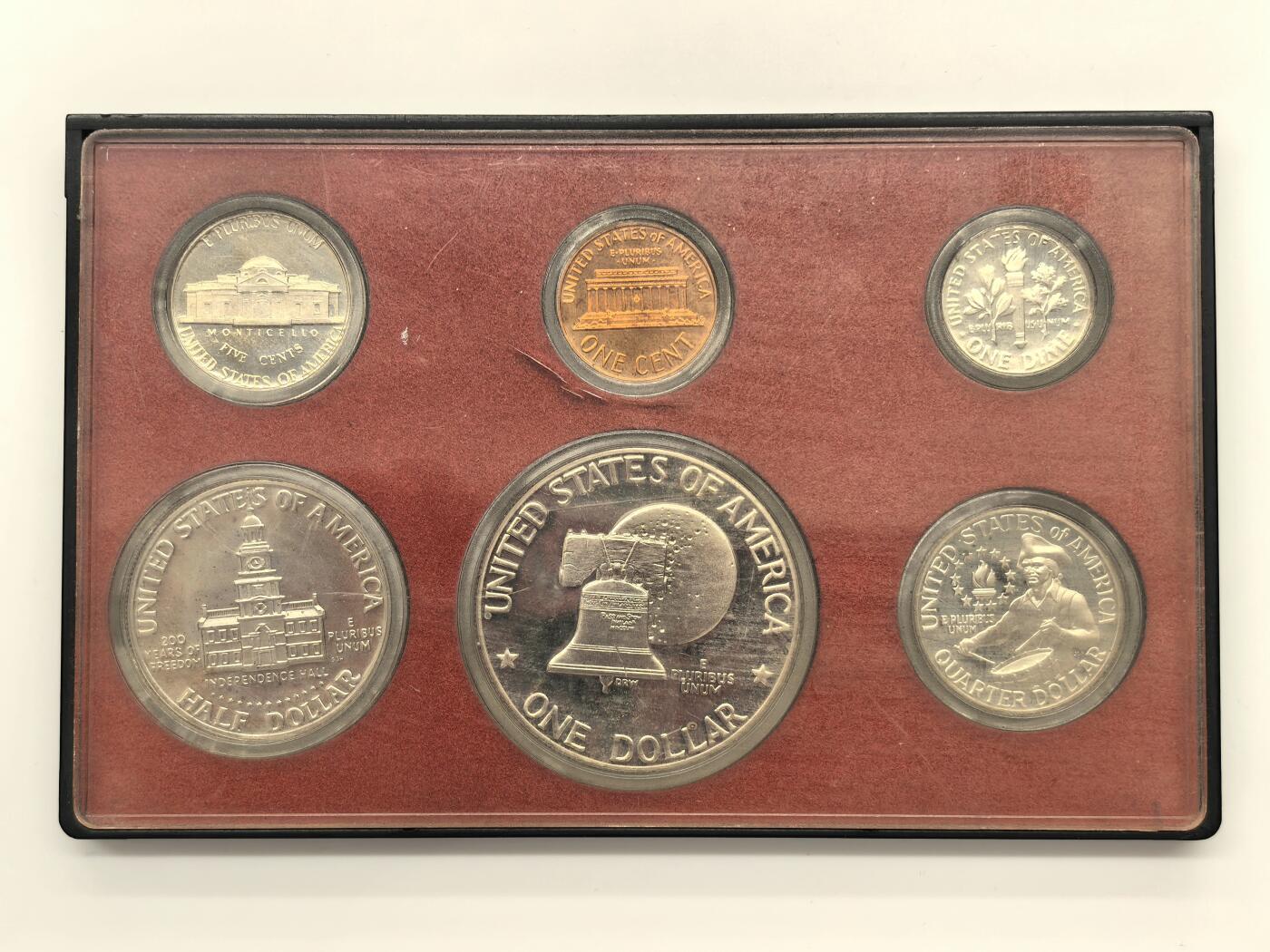 博洋堂世界钱币拍卖第146期（全场包邮） 1976年美国精致套币，纸册齐全