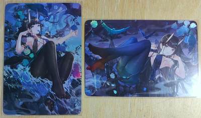 龙虎卡牌第六三场 （无佣金，周六结拍，欢迎送拍） - 彩闪2张 疾风卡牌 黑丝小姐姐