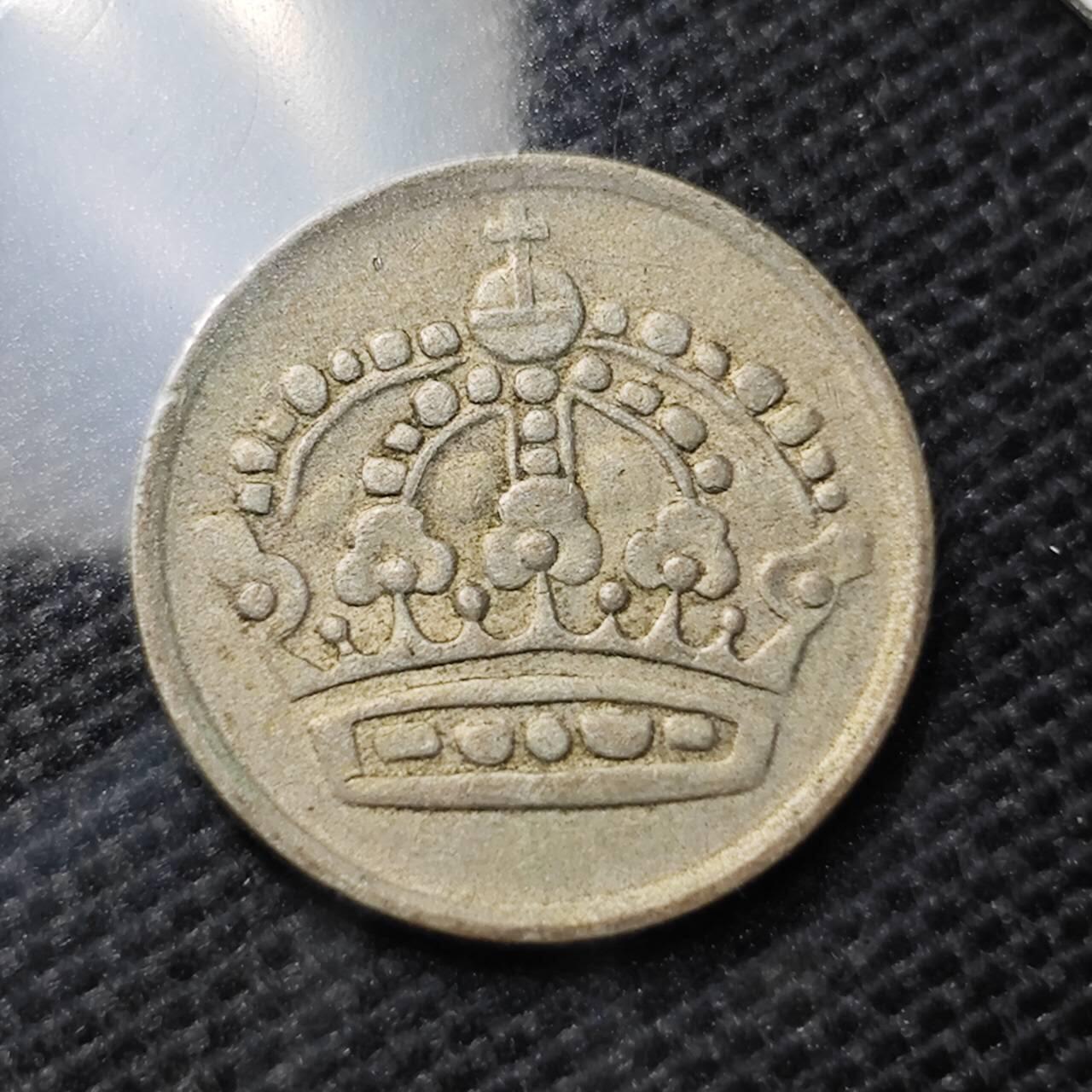 KK钱币收藏小铺  第369场  2月预留时间 周末发货  1953瑞典10欧尔银币