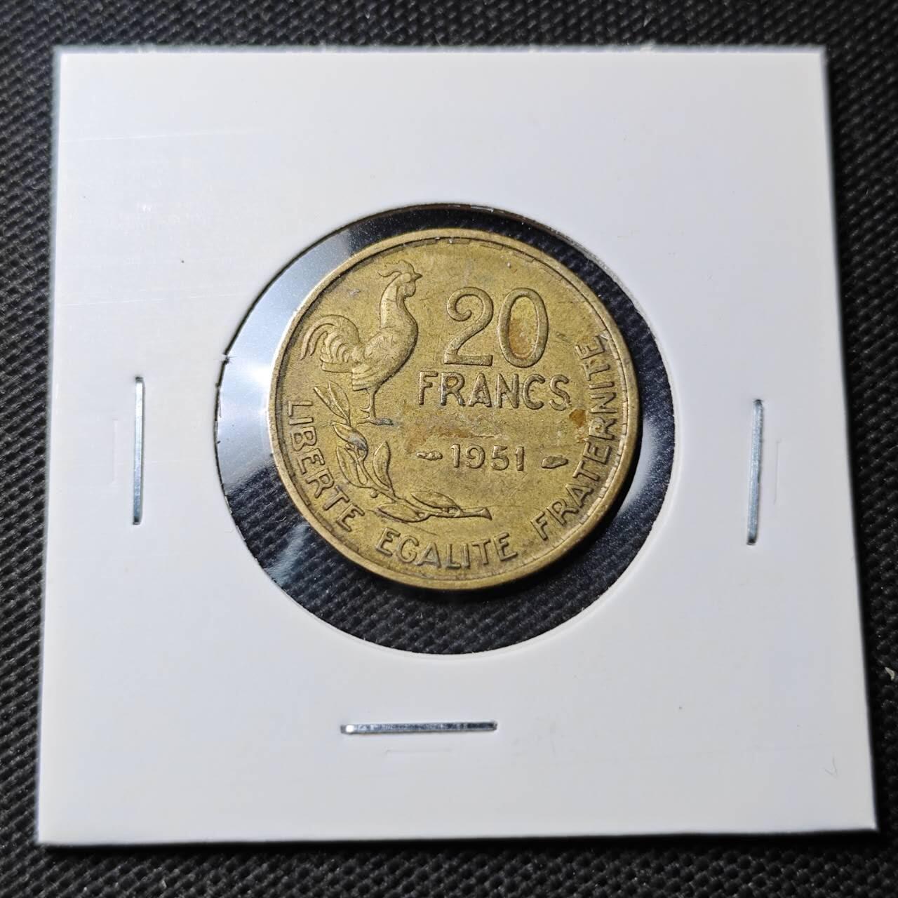 KK钱币收藏小铺  第369场  2月预留时间 周末发货  法国20法郎