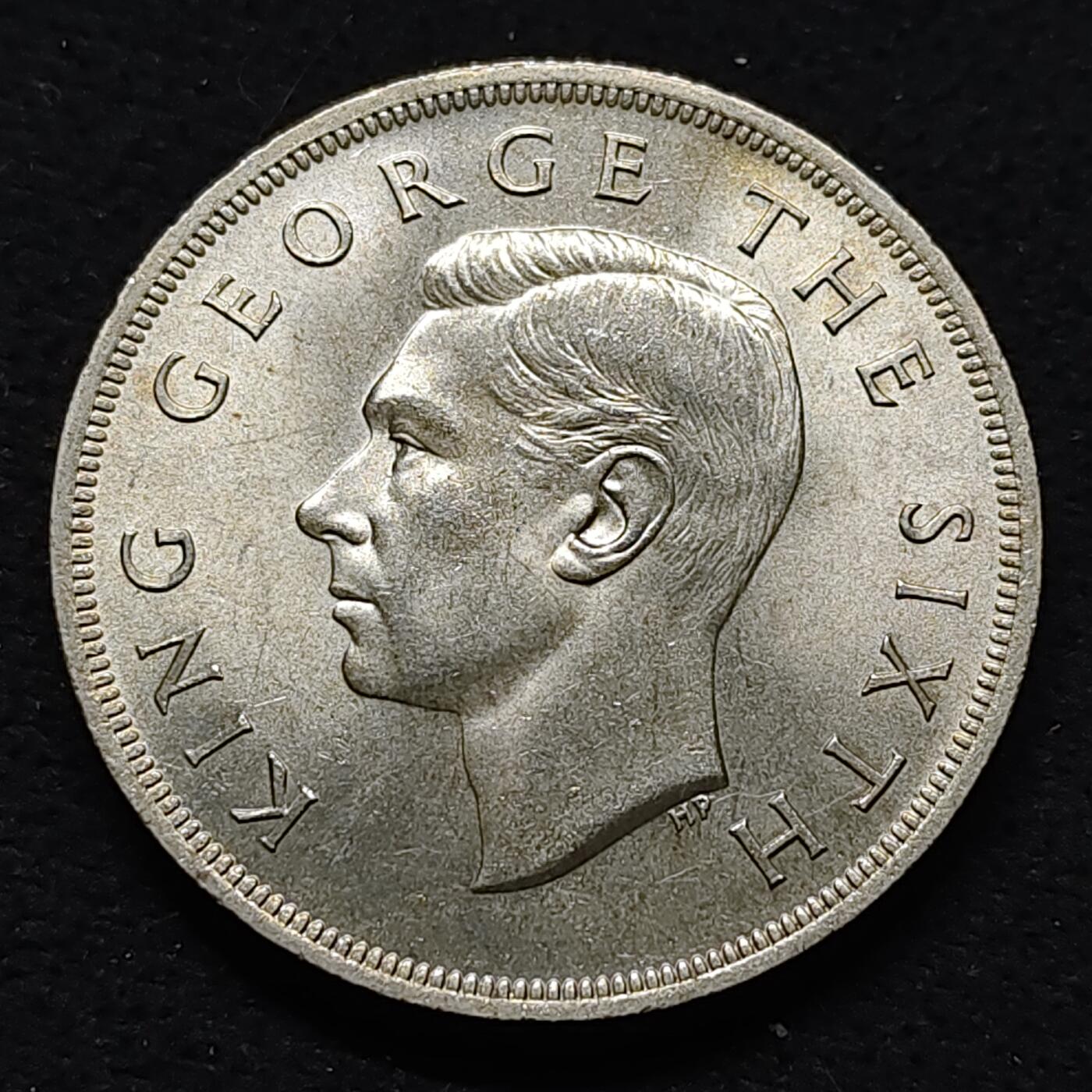 【全场包邮】纯粹捡漏拍477场（免费代拍第14场）调整中 新西兰1949年乔治六世1克朗克朗型大银币