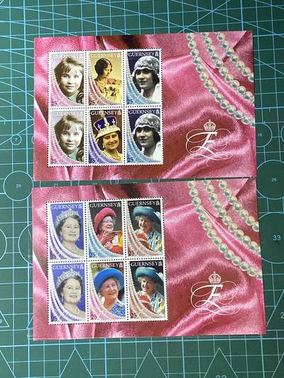 2025年第一百二十八场(总第一百五十四场）外国好品散币、邮币封和邮票场(免佣金) - 邮票12枚(女王母亲)