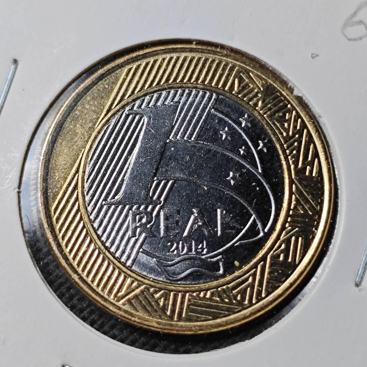 KK钱币收藏小铺  第369场  2月预留时间 周末发货  巴西1瑞尔纪念币 好品