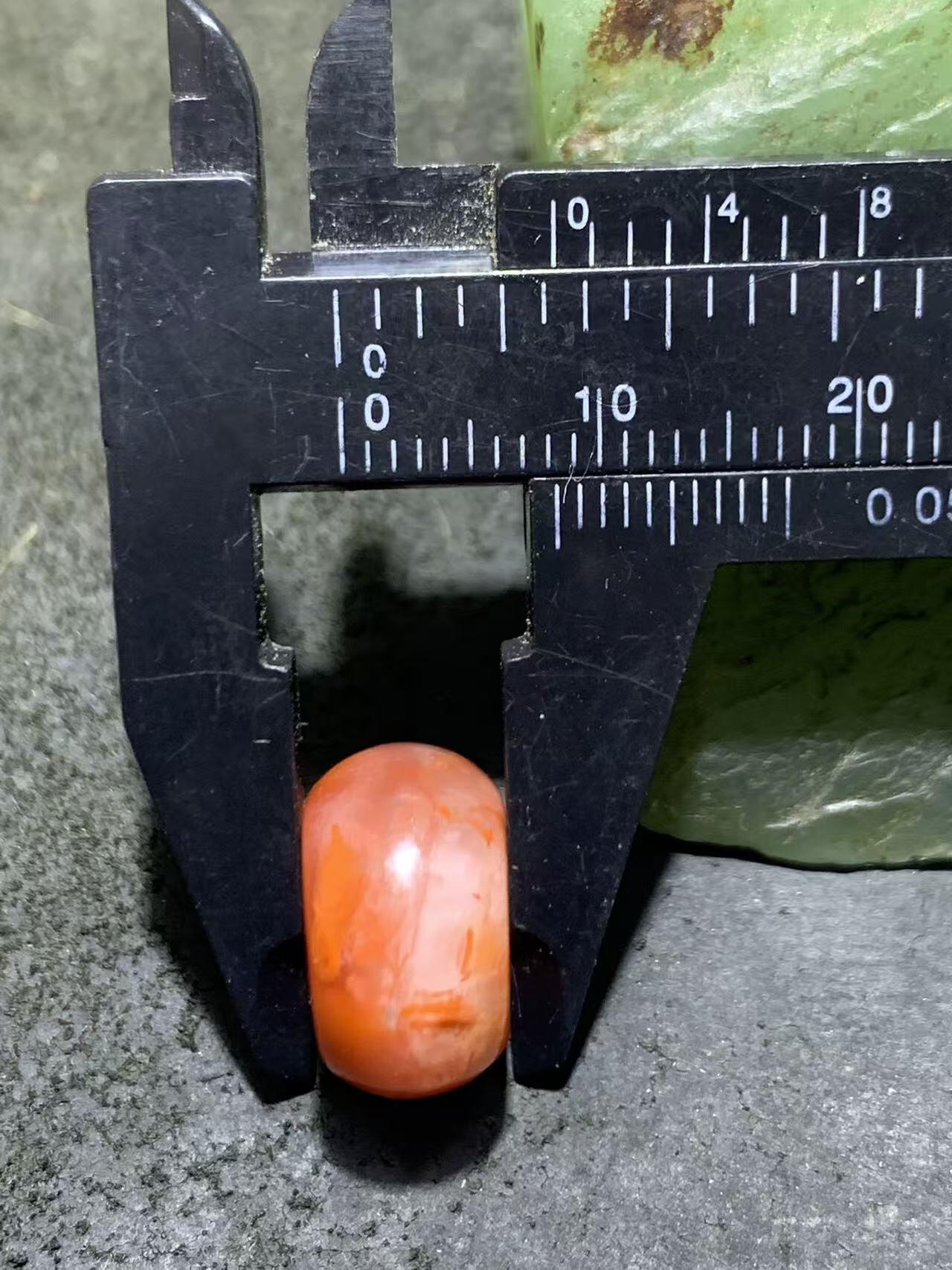 精美川料南红玛瑙冰飘柿子红小平安扣一个