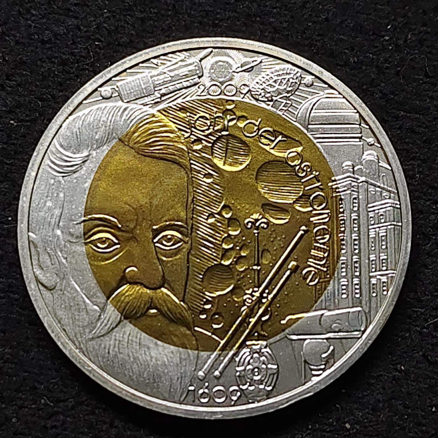 【全场包邮】纯粹捡漏拍477场（免费代拍第14场）调整中 【银铌币】奥地利2009年25欧元国际天文年银铌双金属纪念银币