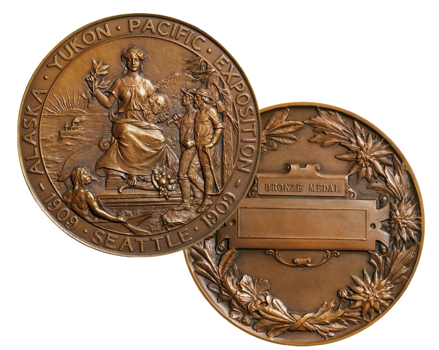 中新泰星2025年秋拍 钱币纪念章专场 1909年美国西雅图世博会纪念大铜章一枚