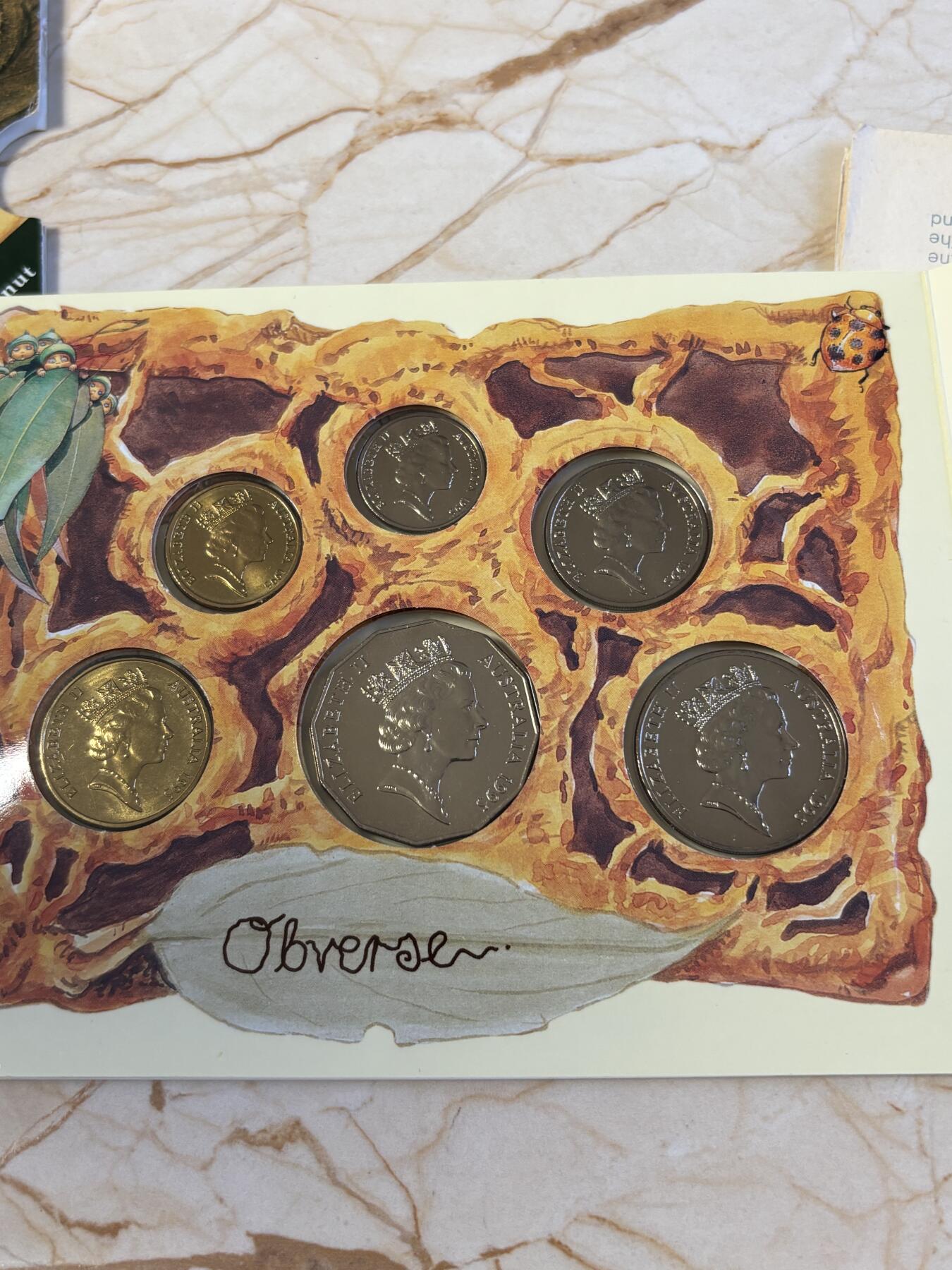 第181期拍卖 澳大利亚1995年S版婴儿6枚纪念币套装加一枚章册装