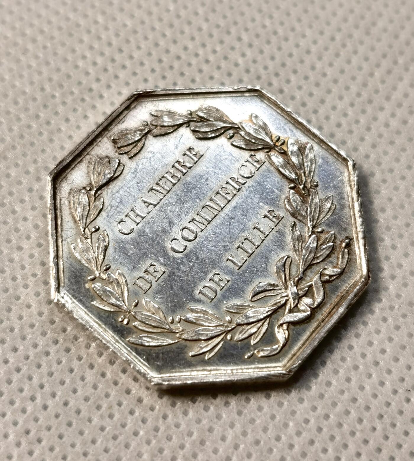 甄臻铺-世界币章拍卖（第39期）送拍享返佣金等优惠多多 法国1860-1879年拿破仑三世银章 13.4克 950银 蜜蜂标