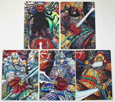 白泽拍卖卡牌手绘专场第28期（细雨生寒、寻梅闻香） - 2025 昆仑万象 五虎将1套  粗闪