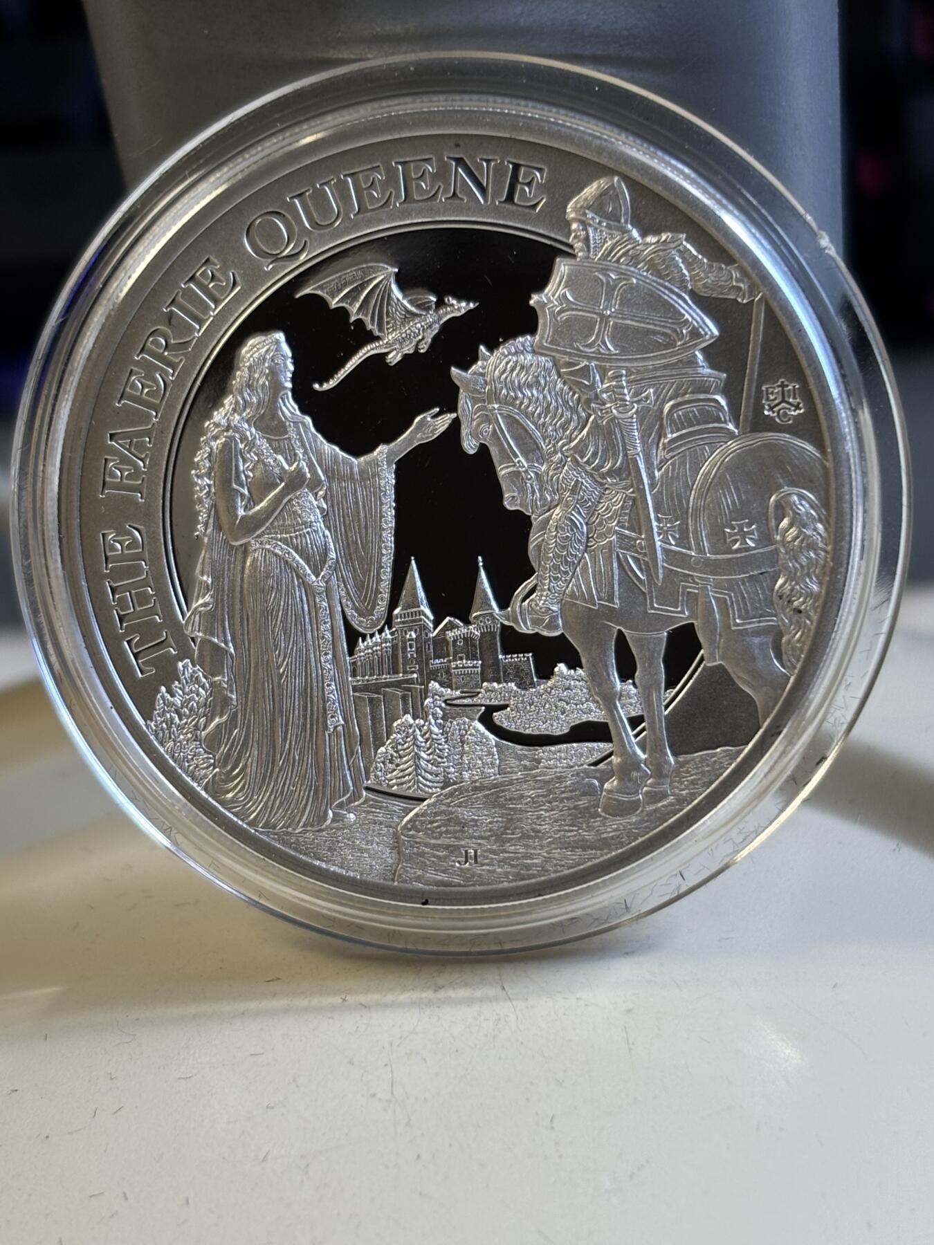 第181期拍卖 圣赫勒拿和特里斯坦达库尼亚2022年仙后1盎司银币，999银，发行1000枚