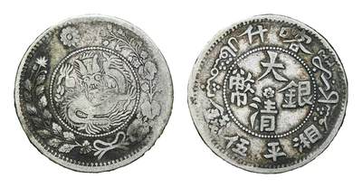 中新泰星2025年秋拍 钱币纪念章专场 - 清代喀什大清银币湘平伍钱银币一枚