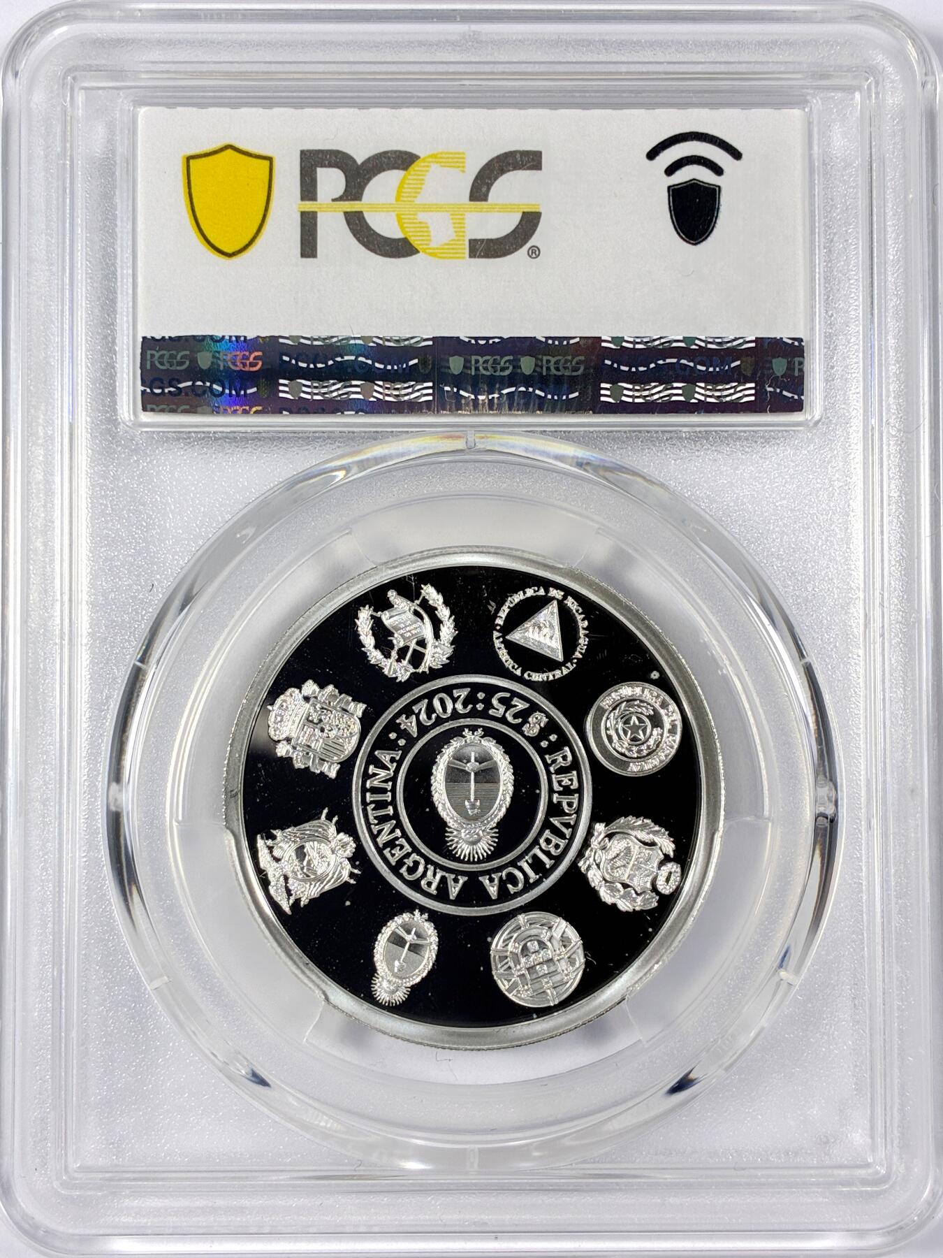 【雨安】【世界币章114期】2025-11-15 周六 19:30 保真 8秒倒数自动落锤 高效拍卖 [评级现代] Argentina 阿根廷 25比索 2024年 首都布宜诺斯艾利斯 PCGS-PR70DCAM