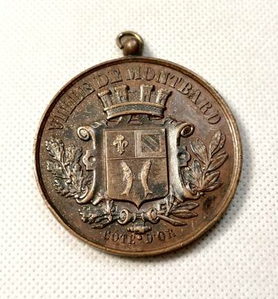 甄臻铺-世界币章拍卖（第39期）送拍享返佣金等优惠多多 - 法国 布雷纳骑士射击协会大铜章  50.5mm  4mm  56.4g