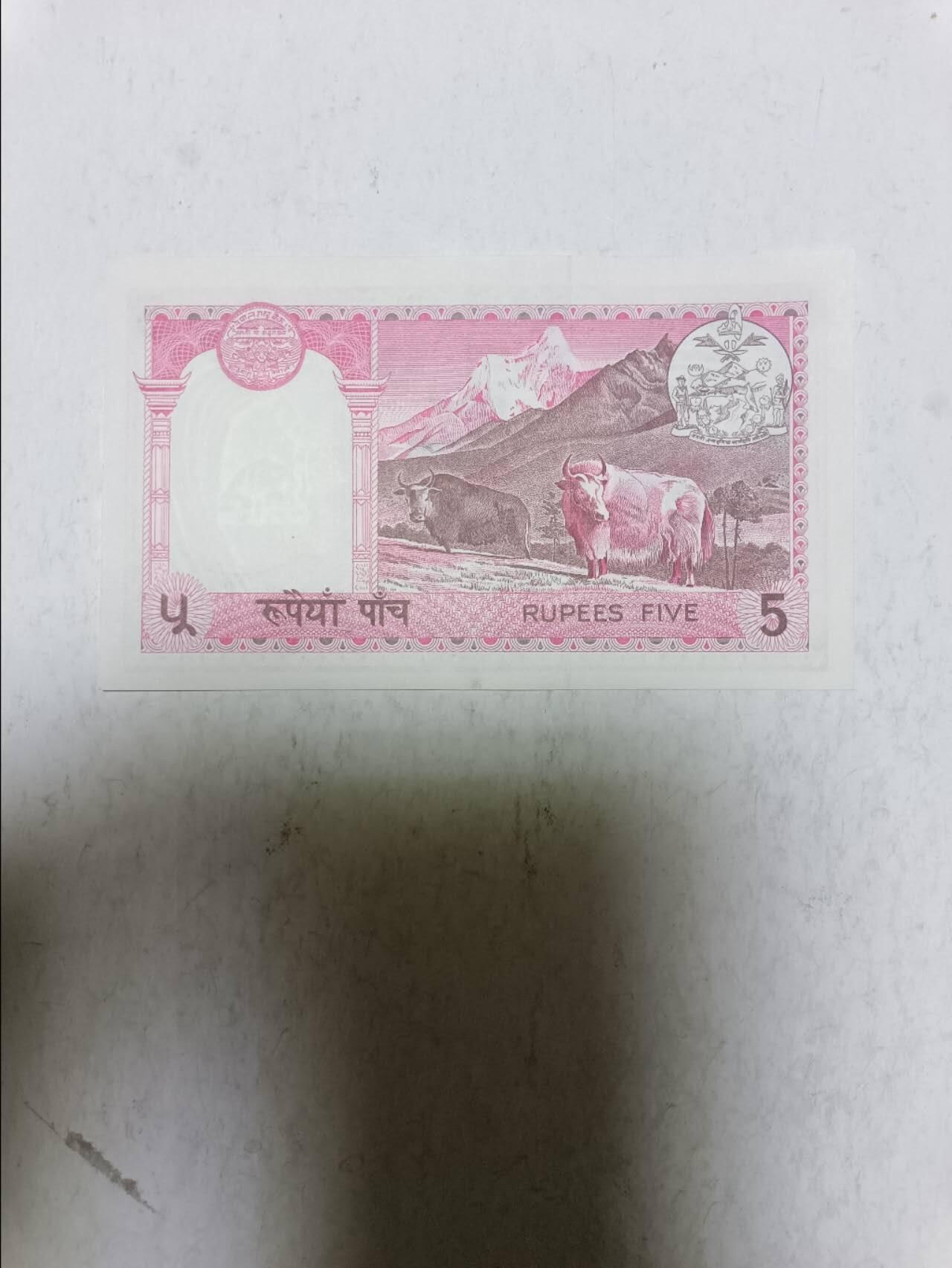 【20251117】非全新纸币第304场 尼泊尔早期5卢比