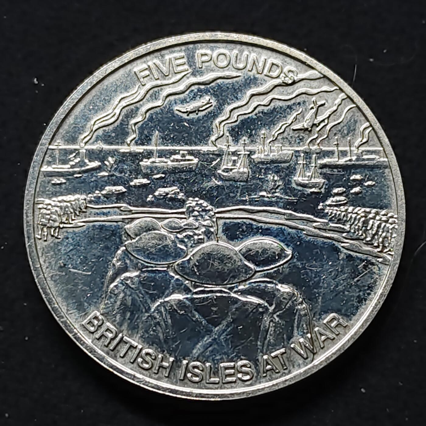 【全场包邮】纯粹捡漏拍476场（免费代拍第13场）调整中 根西2010年5镑敦刻尔克大撤退克朗型纪念币