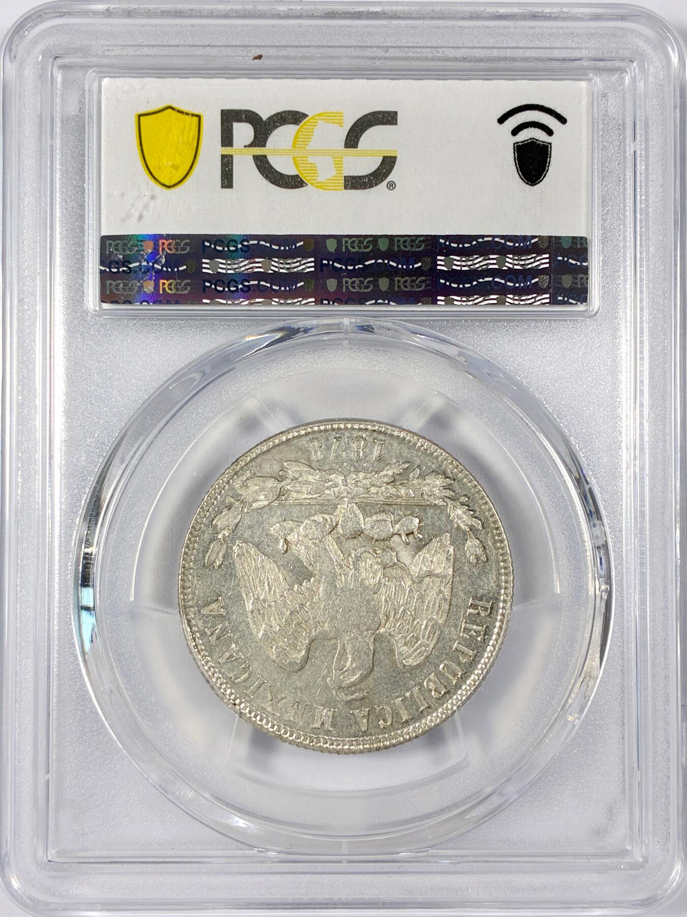 【雨安】【世界币章114期】2025-11-15 周六 19:30 保真 8秒倒数自动落锤 高效拍卖 [评级美洲] Mexico 墨西哥 50分 (1869-1895) 天平鹰洋 1878年 PCGS-MS61