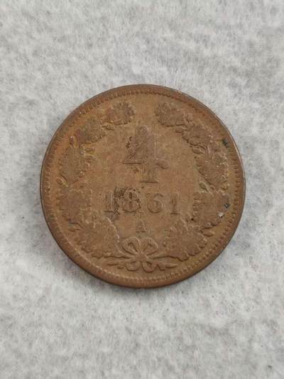 G&W世界散币，银币处理专场（第36场） - 奥地利1861年4克鲁泽