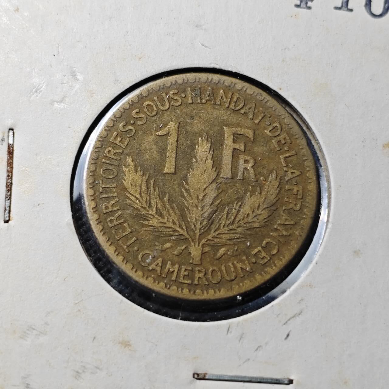 KK钱币收藏小铺  第369场  2月预留时间 周末发货  法属多哥1法郎 铜币