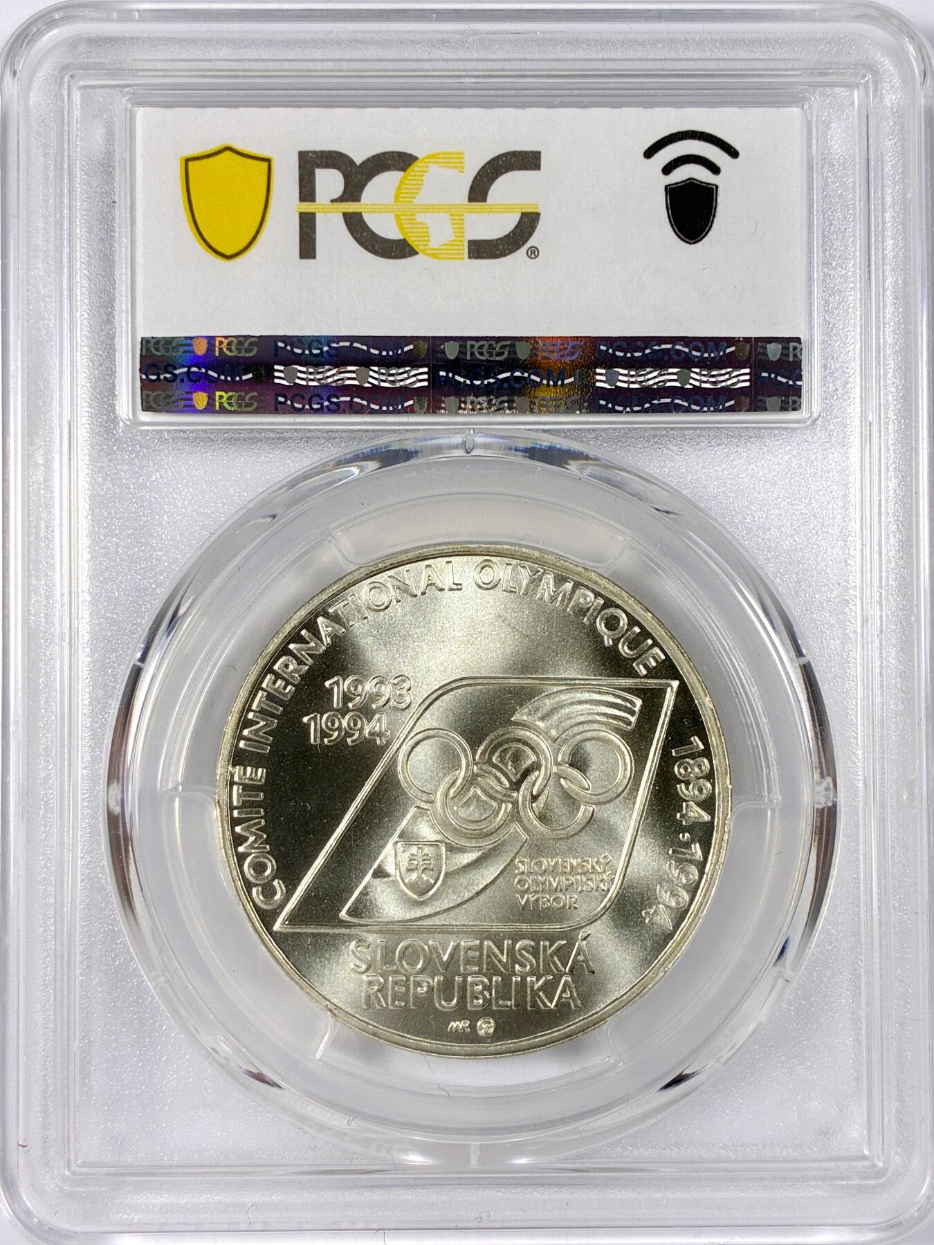 【雨安】【世界币章114期】2025-11-15 周六 19:30 保真 8秒倒数自动落锤 高效拍卖 [评级现代] Slovakia 斯洛伐克 200克朗 1994年 奥运会 PCGS-MS67