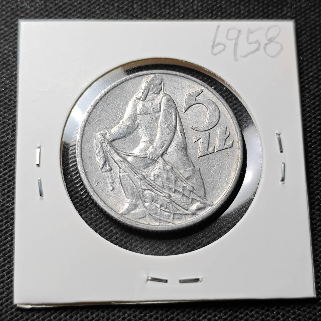 KK钱币收藏小铺  第369场  2月预留时间 周末发货  1974波兰5兹罗提