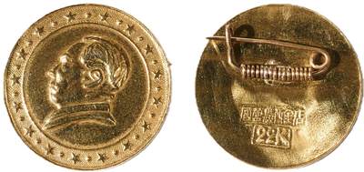 中新泰星2025年秋拍 徽章 纪念章及金银器专场 - 50年代国营广西金店伟人像金质纪念章一枚