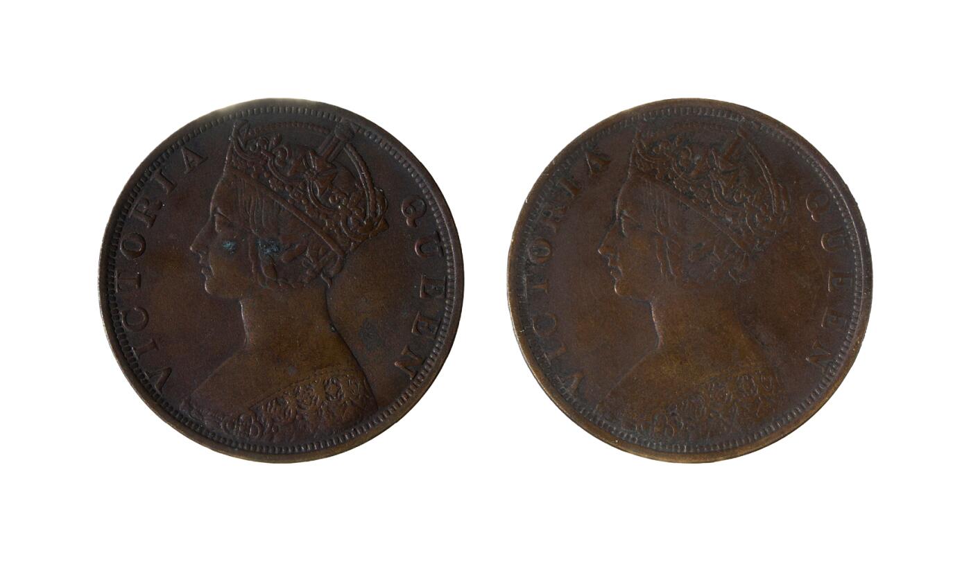 中新泰星2025年秋拍 钱币纪念章专场 维多利女王像十文型合背趣味币一枚