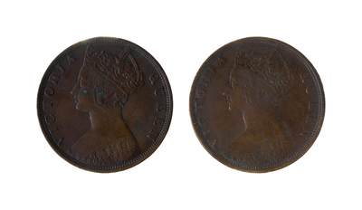 中新泰星2025年秋拍 钱币纪念章专场 - 维多利女王像十文型合背趣味币一枚