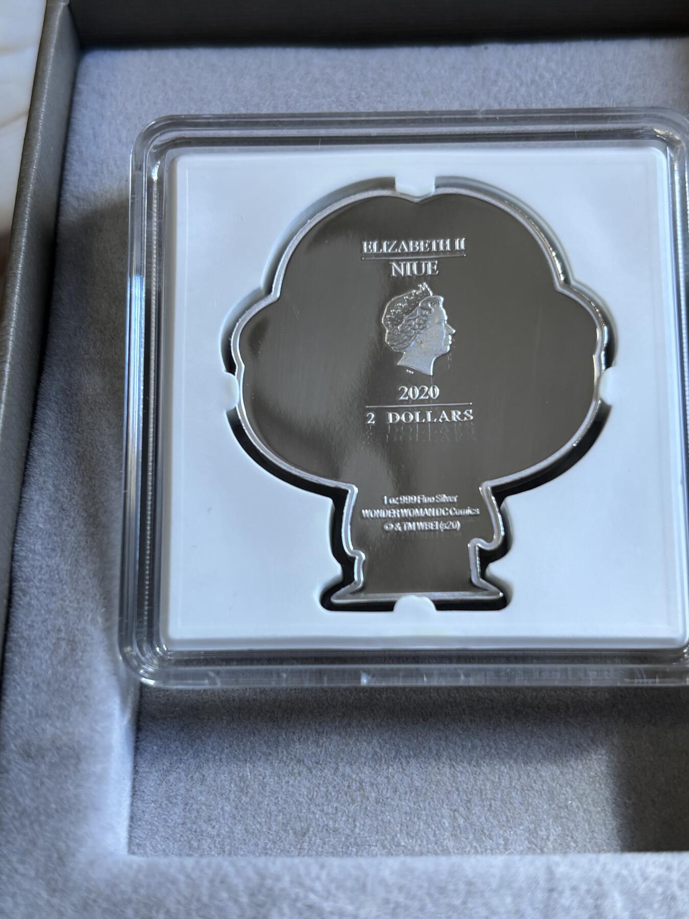 第181期拍卖 纽埃2020年Chibi漫威卡通形神奇女侠1盎司彩银币，999银，2000枚