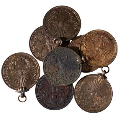 中新泰星2025年秋拍 钱币纪念章专场 - 民国各国纪念章八枚一组