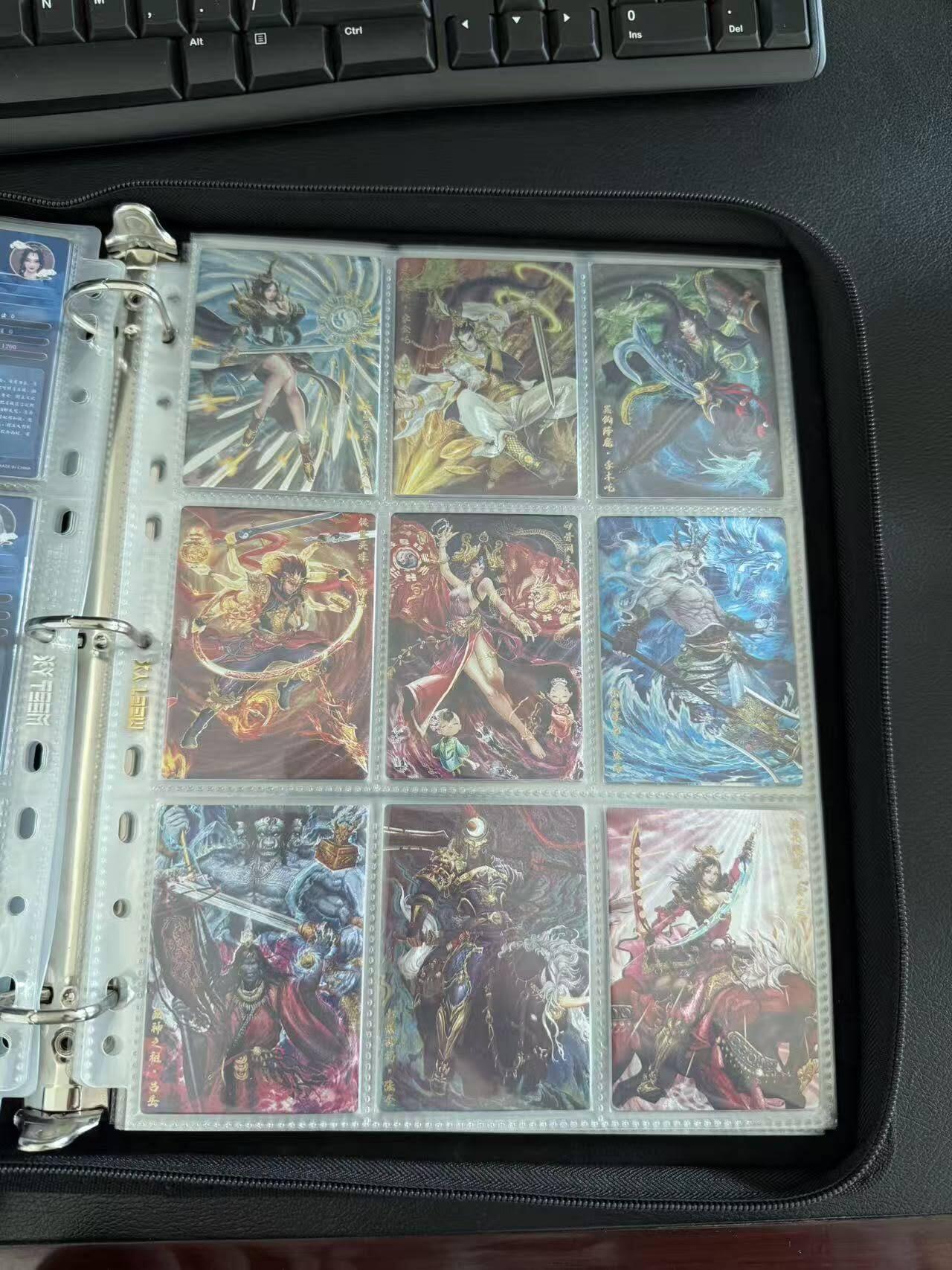 龙虎卡牌第六三场 （无佣金，周六结拍，欢迎送拍） 粗闪套卡+官方主题卡册 封神天下第一弹53张全（卡已套膜入册 整体完整保护完好 含四大天王）