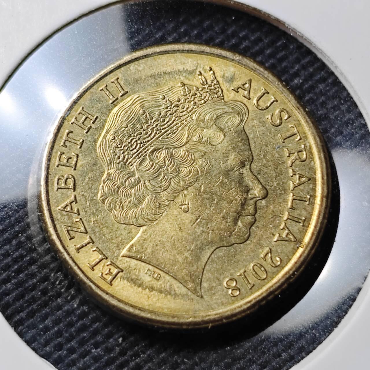 KK钱币收藏小铺  第369场  2月预留时间 周末发货  2018澳大利亚2元彩色纪念币 