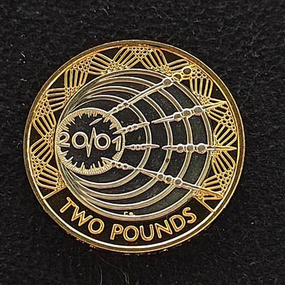 【全场包邮】纯粹捡漏拍477场（免费代拍第14场）调整中 - 英国2001年2镑马可尼电报100周年精制镀金纪念银币