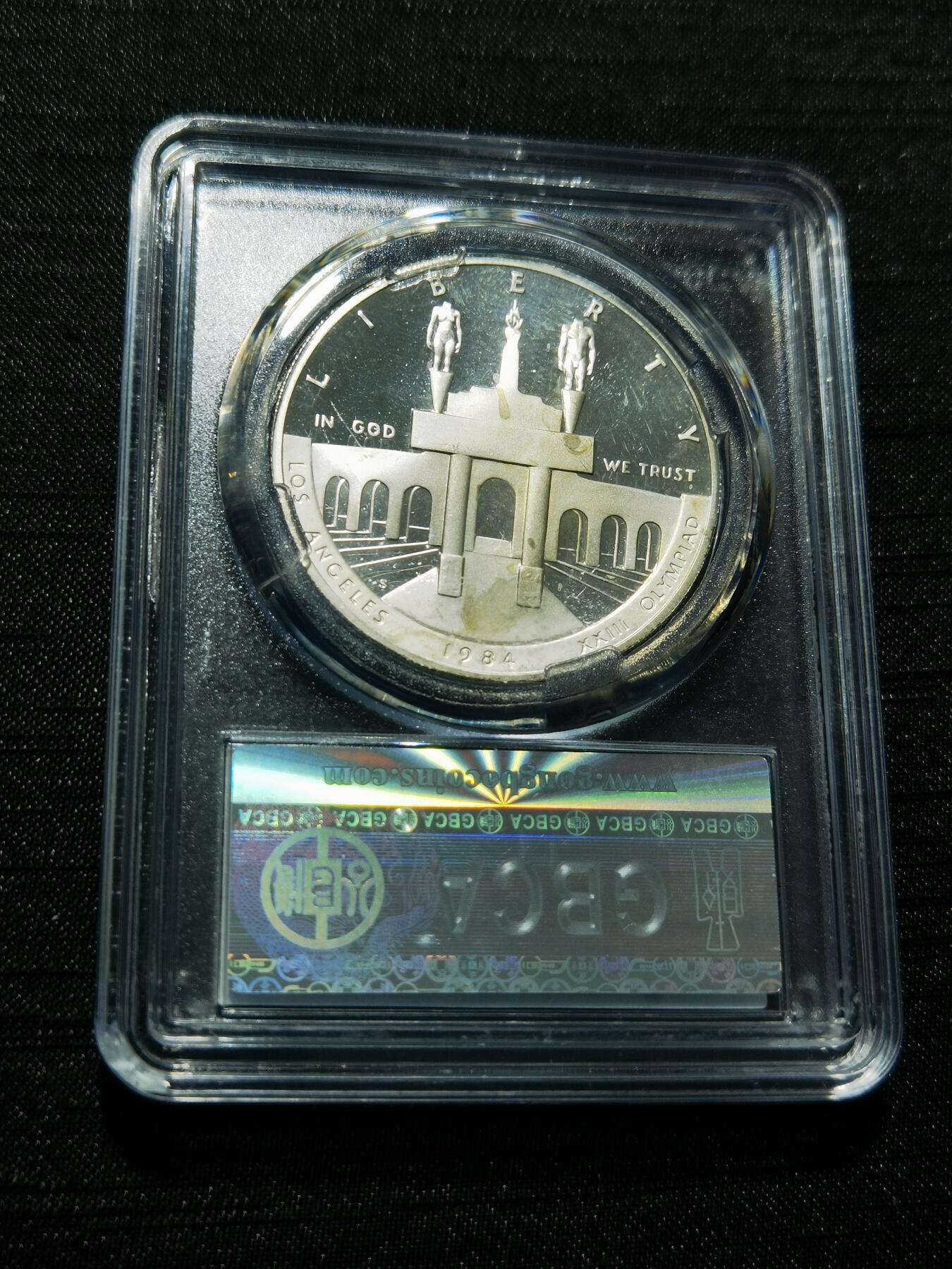 天下钱庄专场欢迎参拍 精制美国洛杉矶奥运会一美元银币