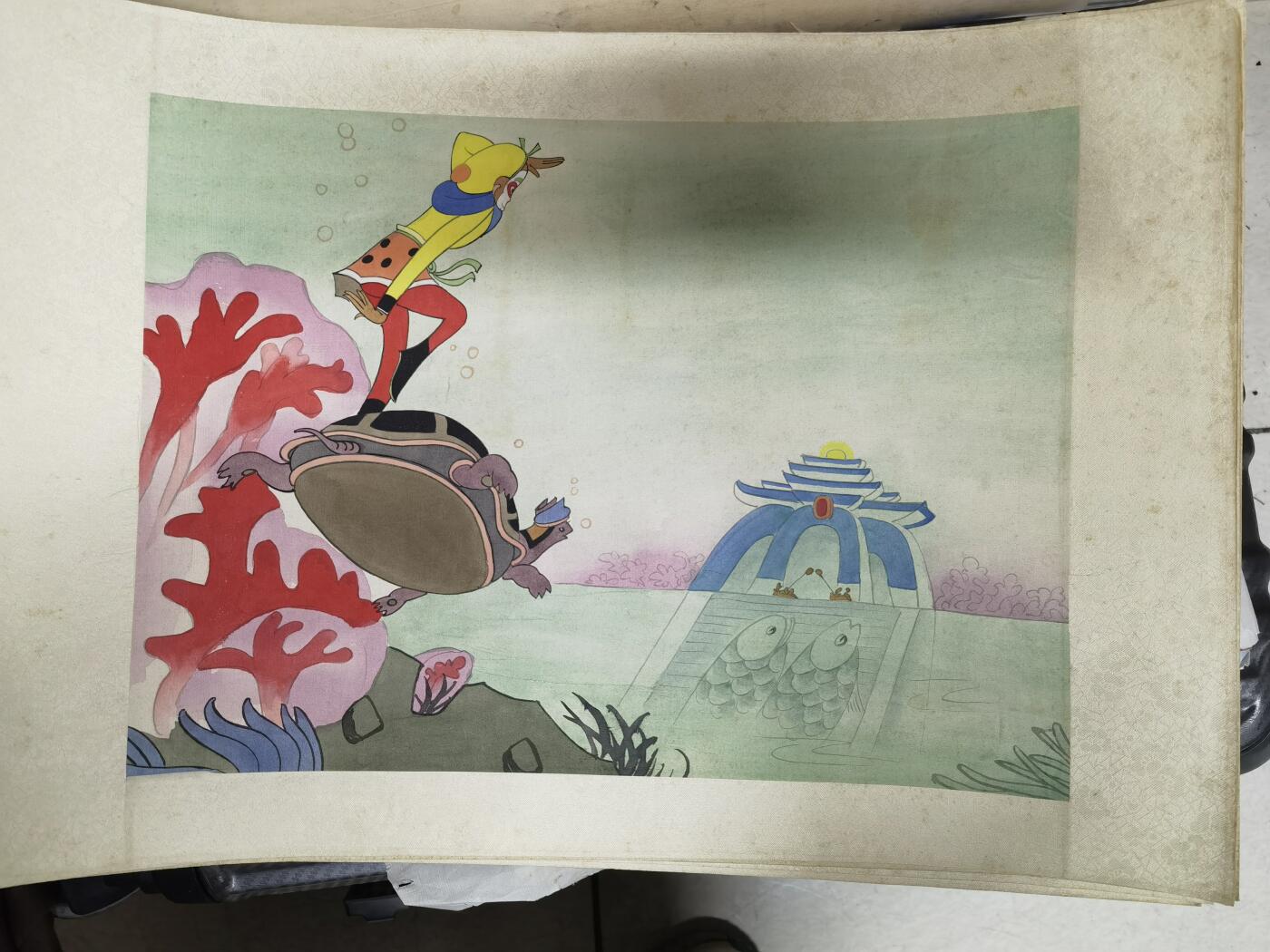 齐天大圣孙悟空西游记彩色画稿动漫手绘作品一套12幅四开大小