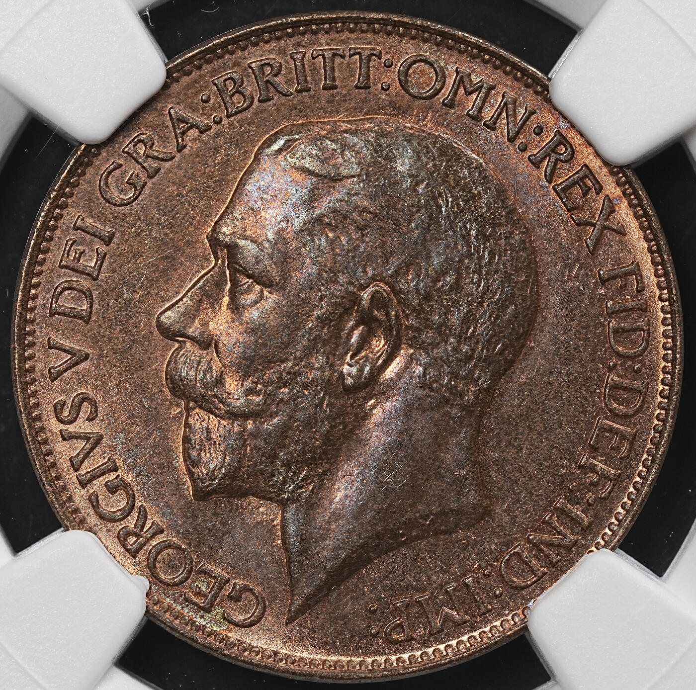 修遠堂世界钱币第九十三期 NGC MS64BN 1911年英国1/2便士铜币