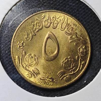 KK钱币收藏小铺  第370场  2月预留时间 周末发货 -  苏丹5米利姆铜币 好品