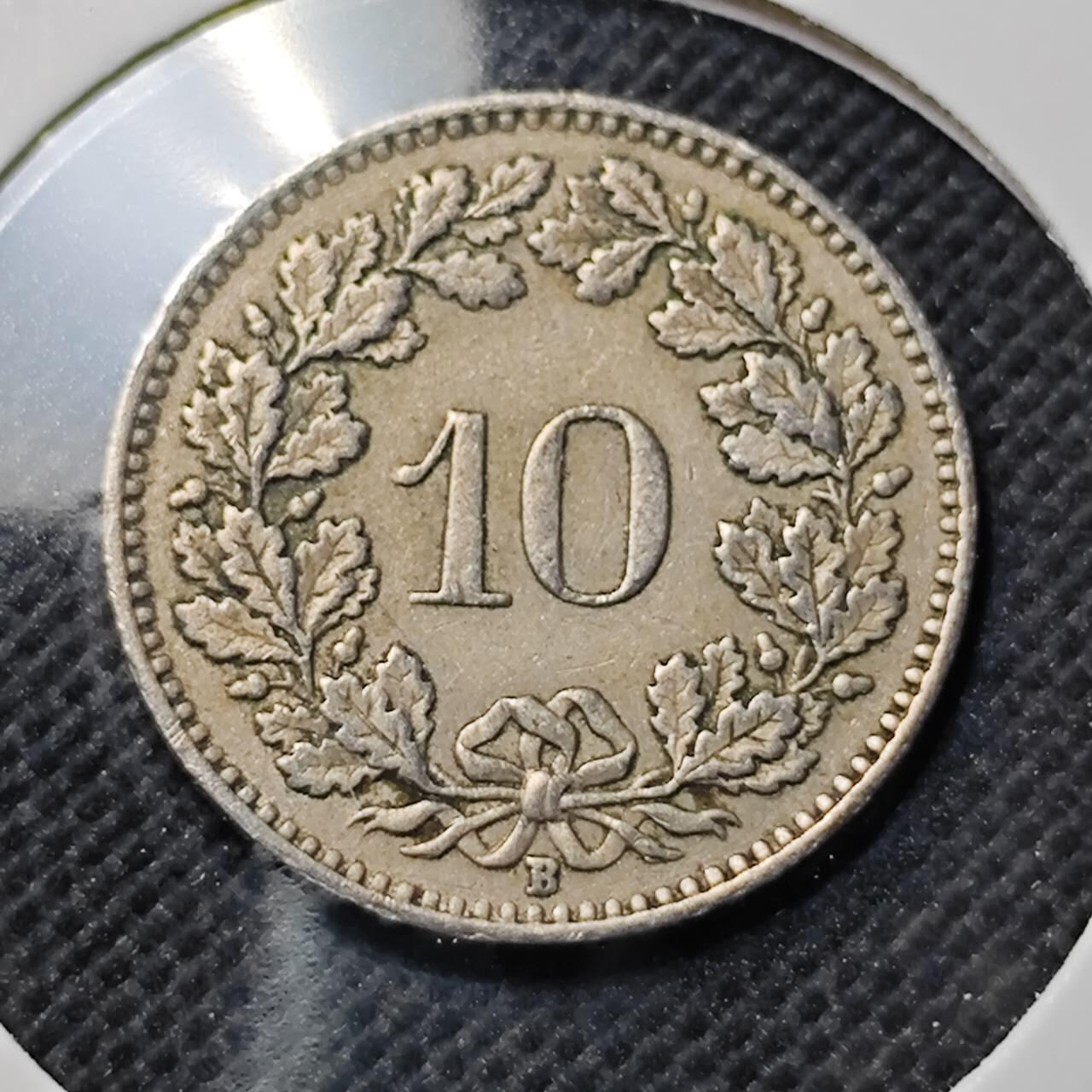 KK钱币收藏小铺  第370场  2月预留时间 周末发货  1959瑞士10分