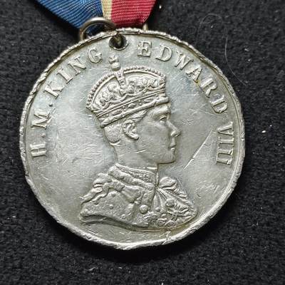 【全场包邮】纯粹捡漏拍476场（免费代拍第13场）调整中 - 【勋章】英国1937年爱德华八世加冕纪念锡铅勋章