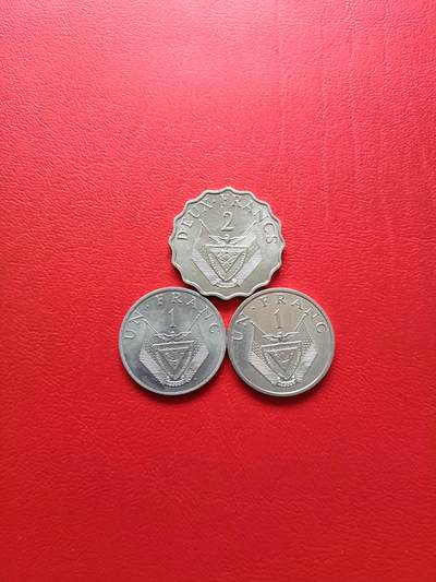 【云涧收藏】第七十九场 - 卢旺达1、2法朗3枚