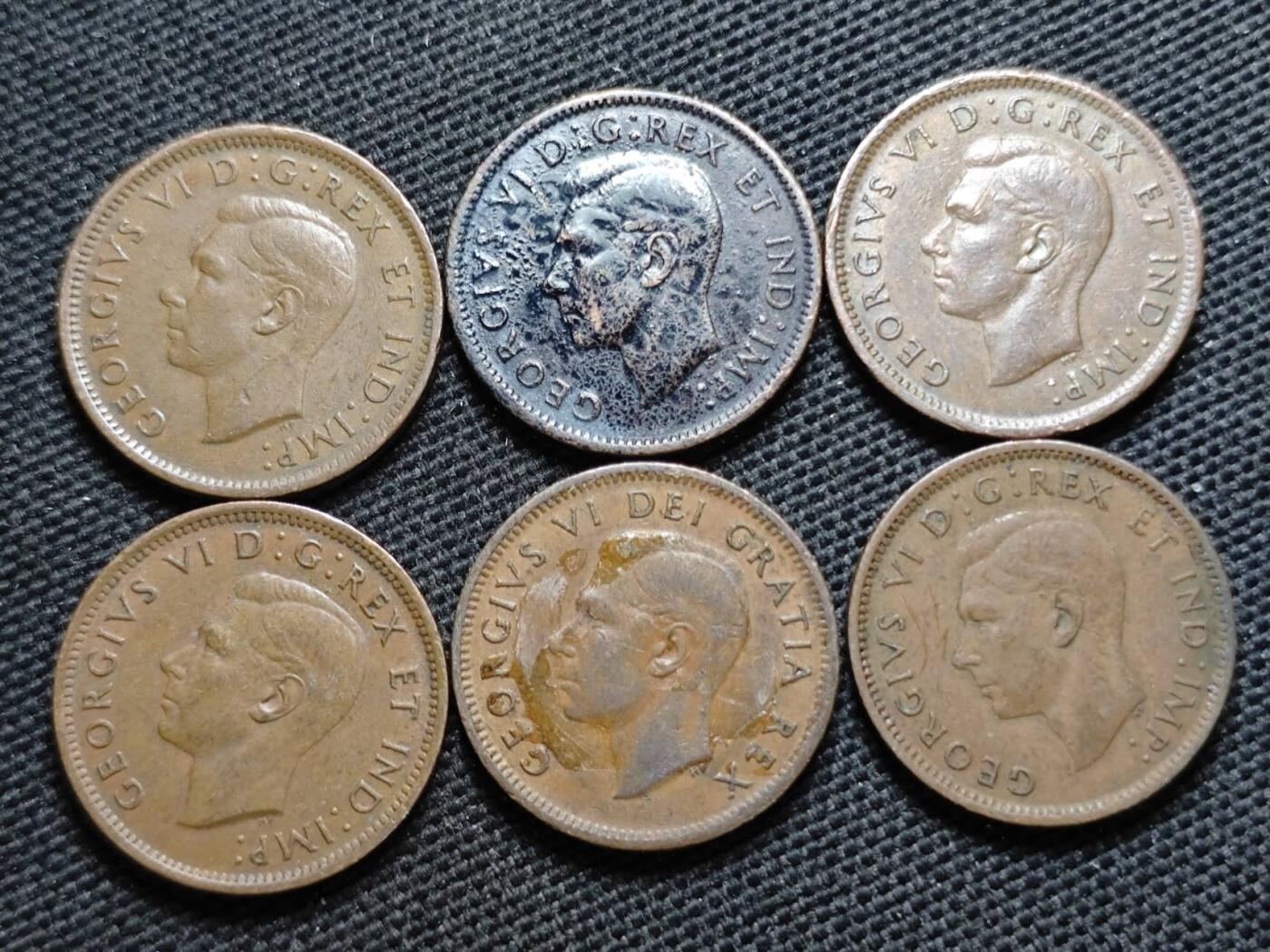 KK钱币收藏小铺  第370场  2月预留时间 周末发货  加拿大一分铜币乔六