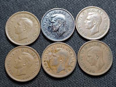 KK钱币收藏小铺  第370场  2月预留时间 周末发货 -  加拿大一分铜币乔六