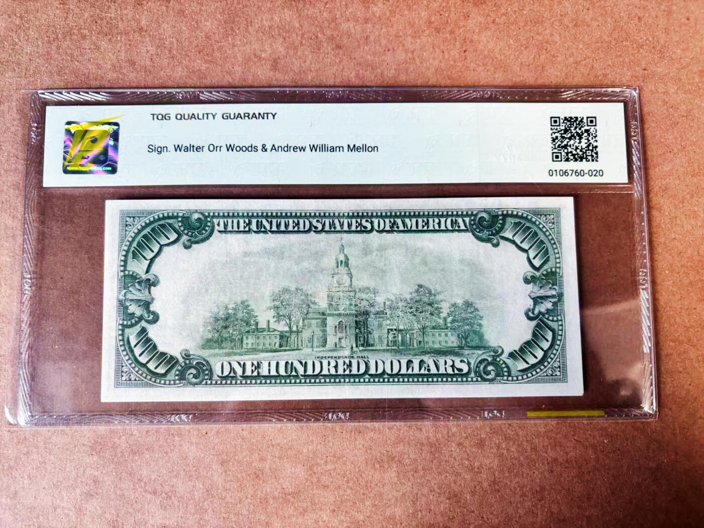 【Blue Auction】世界纸币精拍第750期——18级TOP拍卖/信誉/品质/专业/高效💫  【AA冠无47】美国1928年100美金 黄金券 TQG40 高值少见 价值较高 (PMG30-40分参考价如下）